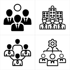 company team icon set

