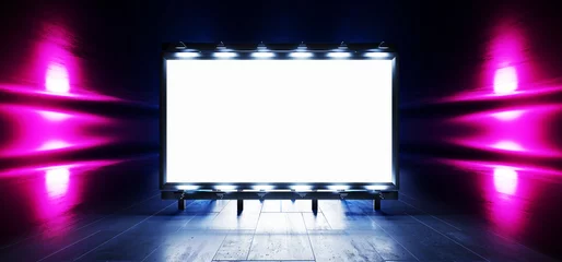 Sci Fi Billboard Showroom Commercial Empty Plane Space Realistic Warehouse Garage Room Studio Light Shadows Concrete Cement Metal Structure 3D Rendering © IM_VISUALS