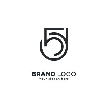 Minimalist 5D Logo - Unique Letter Combination Design.