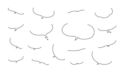 手書き風ベクター吹き出しセット