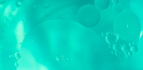 Abstract Green water bubbles background