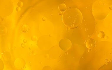 Abstract Yellow water bubbles background