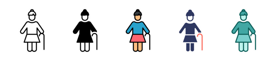 Grandmother multiple icon