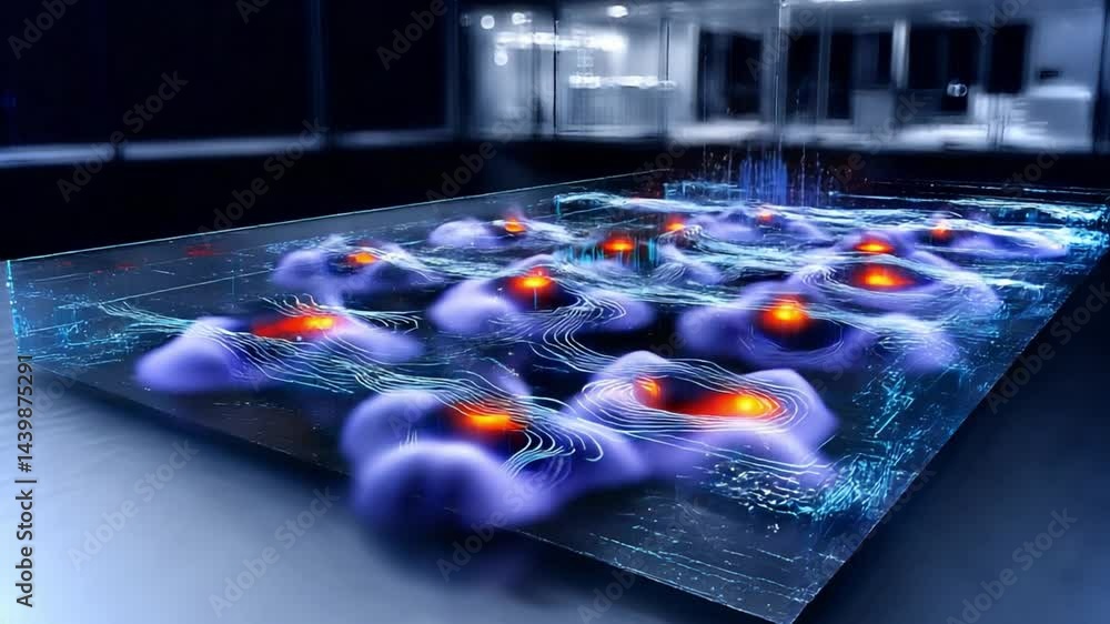 Poster innovative holographic visualization of scientific data in a modern laboratory setting