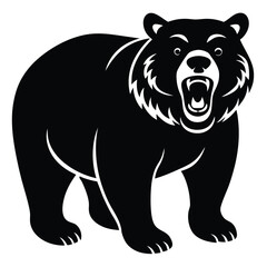 Vector Illustration Of Cute Kamchatka Brown Bear
