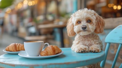 dog in cafe,coffee shop,pet friendly
