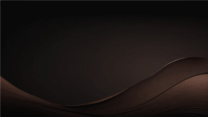 Fototapeta premium Black and dark brown Gradient Background It highlights the soft, textured.