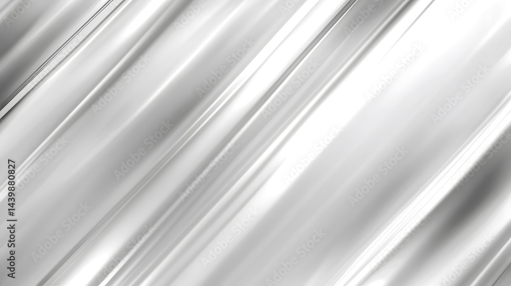 Poster diagonal lines of light gray and white create a dynamic abstract design.