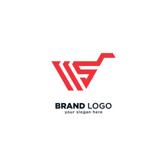 Creative S Letter Logo, Online Shopping Logo.