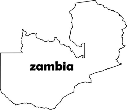 Zambia Mapping And Flag Vector Art