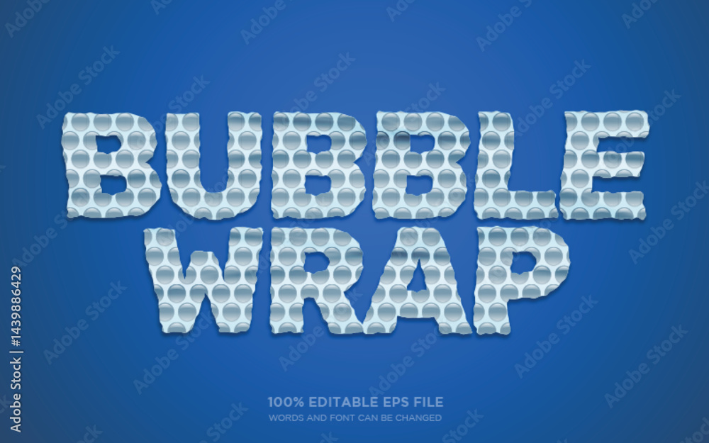 Poster bubble wrap editable text style effect