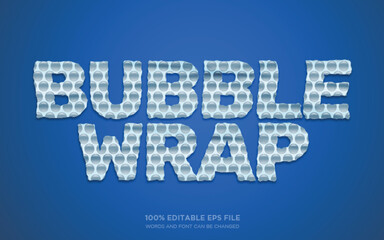 Fototapeta premium Bubble wrap editable text style effect