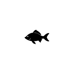 Black fish silhouette vector