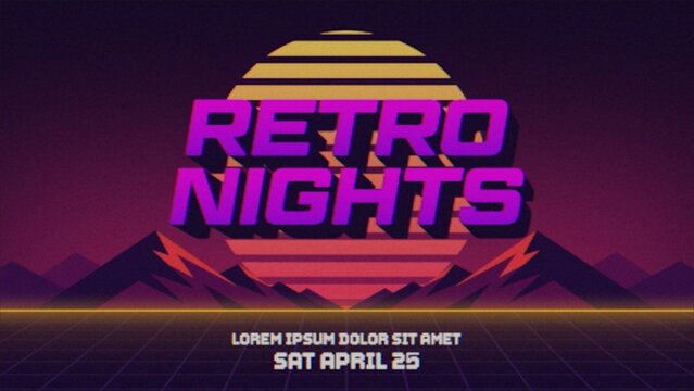 Retro Colorful Event Announcement Template