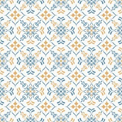 Vintage Mediterranean Tile Pattern | Ornamental Floral Seamless Design