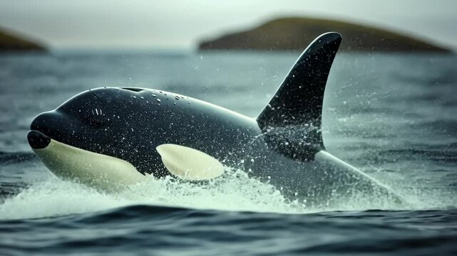 Beauty of an orca in the wild