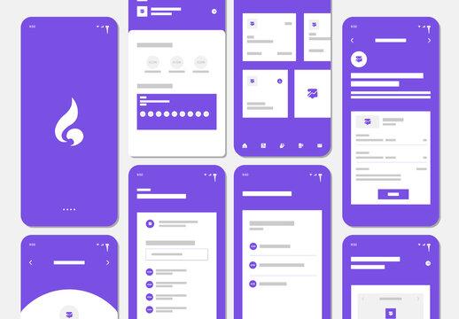 Online Payment Mobile App Wireframe Layout UX Template