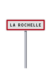 Panneau d'entrée de la ville de La Rochelle (Charente Maritime) en vectoriel