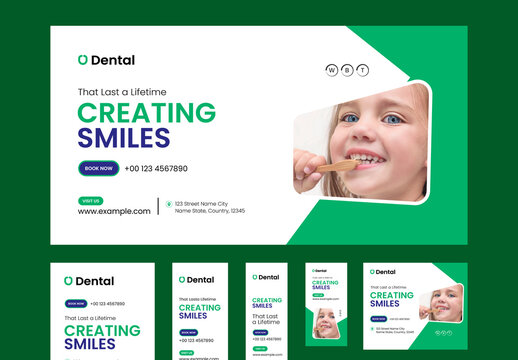 Dental Health Web Banner Design Template