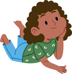 Child Lying Down Relaxed