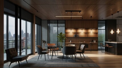 Fototapeta premium Modern City Apartment Interior