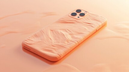 Peachy, textured smartphone case