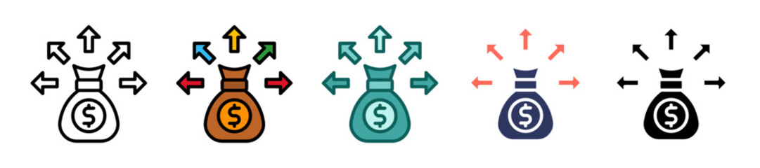 Liquidity glyph multiple icon