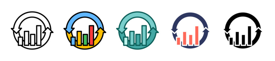 Performance glyph multiple icon