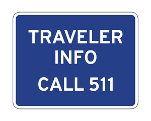 Traveler Information Indication Traffic Sign for Accessing Road and Travel Updates – High Quality Vectorial Stock Road Sign