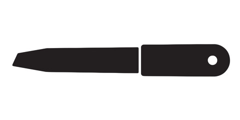 Hand Scraper Tool Silhouette Vector Black Icon for Construction and Maintenance Equipment Design