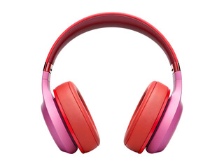 Red and pink headphones, music, audio, technology