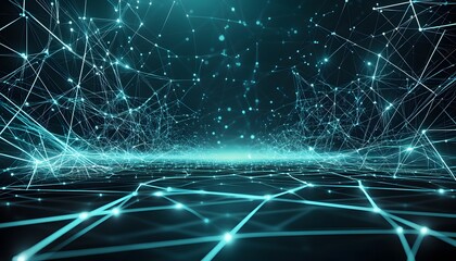 Obraz premium Abstract representation depicts a digital network with connected data points