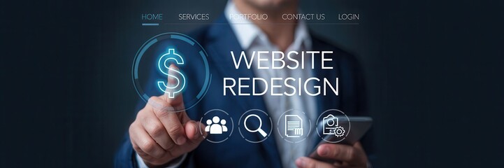 Businessperson's touch to website redesign project