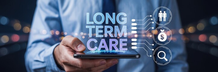 Person displaying long term care options