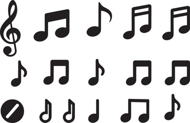 Fototapeta premium set of musical notes