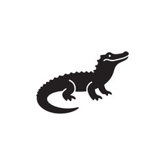 alligator vector silhouette clip art logo illustration