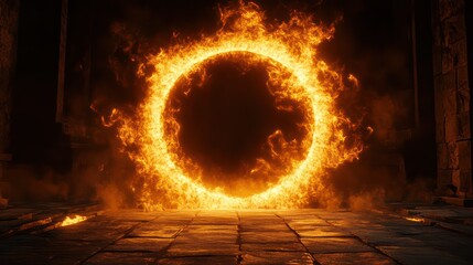 Fiery ring flame design