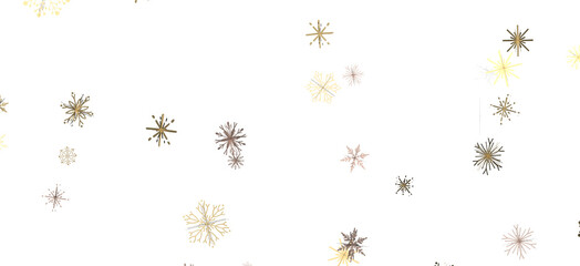 Snowflake Cascade: Mesmerizing 3D Illustration Depicting Descending Christmas Snowflakes