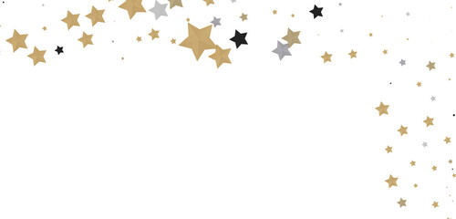 Festive Celestial Cascade: Mesmerizing 3D Illustration of Descending Christmas Stars