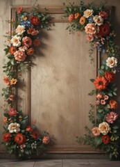 Rustic vintage floral wall panel, ideal for events  ,  floral,  panel,  vintage