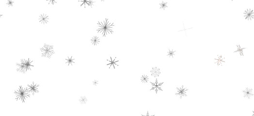 Snowflake Cascade: Mesmerizing 3D Illustration Depicting Descending Christmas Snowflakes