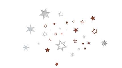 Falling Holiday Astral Radiance: Magnificent 3D Illustration of Descending Stellar Illumination for Christmas