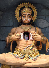 Lord Hanuman Showing Divine Heart