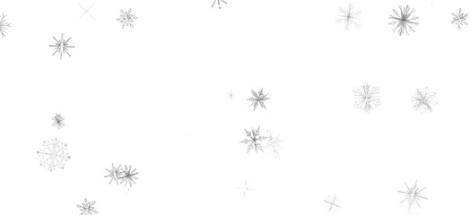 Whirling Snowflakes: Enthralling 3D Illustration of Falling Festive Snow Crystals