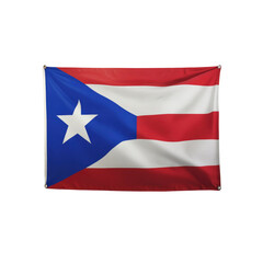 Waving Puerto Rican Flag On Transparent Background