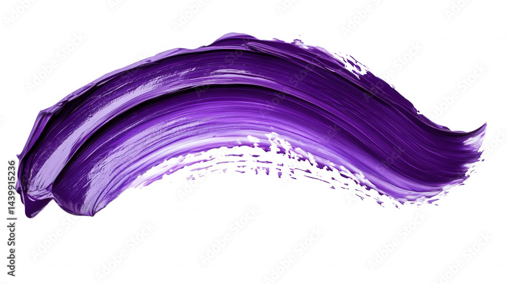 Poster vibrant brushstroke sweeping across transparent background, movement dynamic graphic design element 