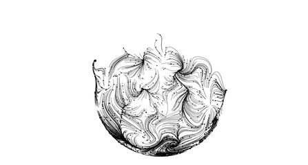 Intricate black and white swirl design. Perfect for backgrounds, textures, and abstract art.