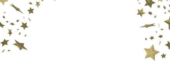 Astral Downpour: 3D Illustration Brings a Shower of Gold Stars