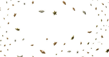 XMAS Stars - stars background, sparkle lights confetti falling. magic shining Flying christmas stars on night