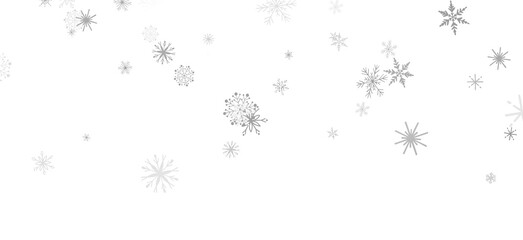 Gentle Snow Drift: Mind-Blowing 3D Illustration of Falling Holiday Snowflakes